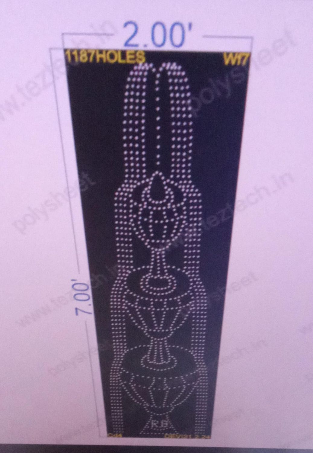 WF7 WATER FOUNTAIN 2X7 FEET 1187 HOLES