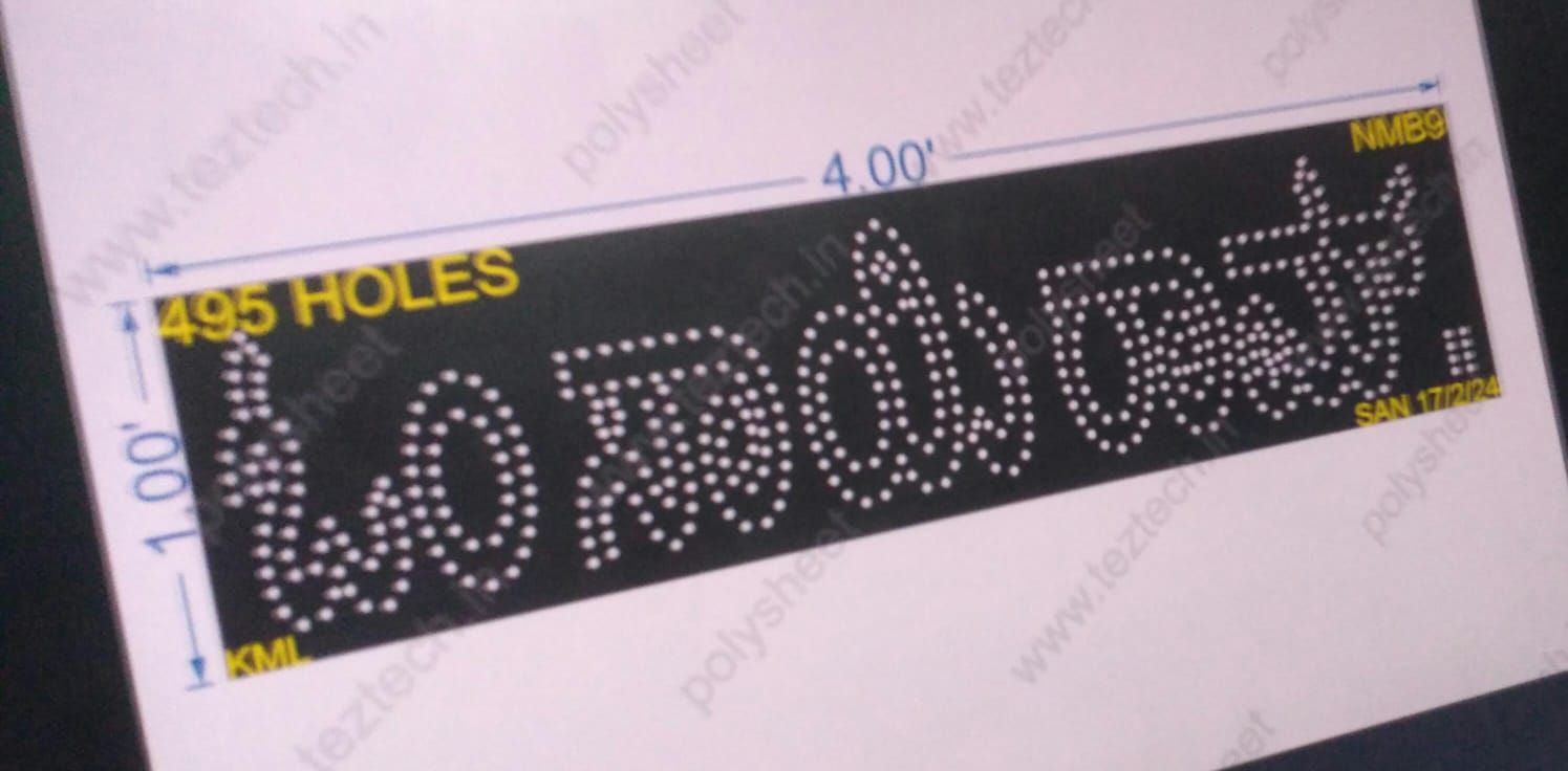 NMB9 NAME BOARD 1X4 FEET 495HOLES