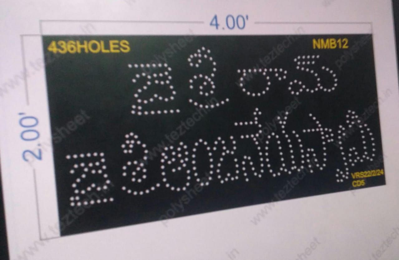 NMB12 NAME BOARD 2X4 FEET 436 HOLES