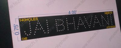 NMB19 JAI BHAVANI 0.75X4 FEET 140 HOLES