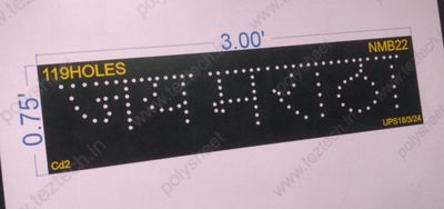 NMB22 JAI MARATHA IN HINDI 0.75X3 FEET 119 HOLES