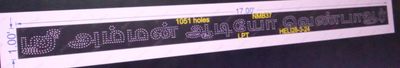 NMB37 NAME BOARD 1X17 FEET 1051 HOLES