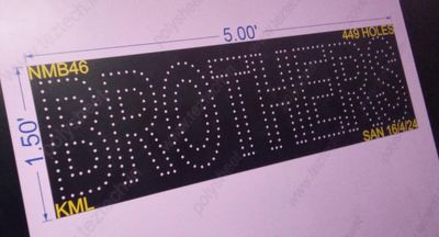 NMB46 NAME BOARD 1.5X5 FEET 449 HOLES
