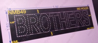 NMB49 NAME BOARD 1.5X5 FEET 392 HOLES