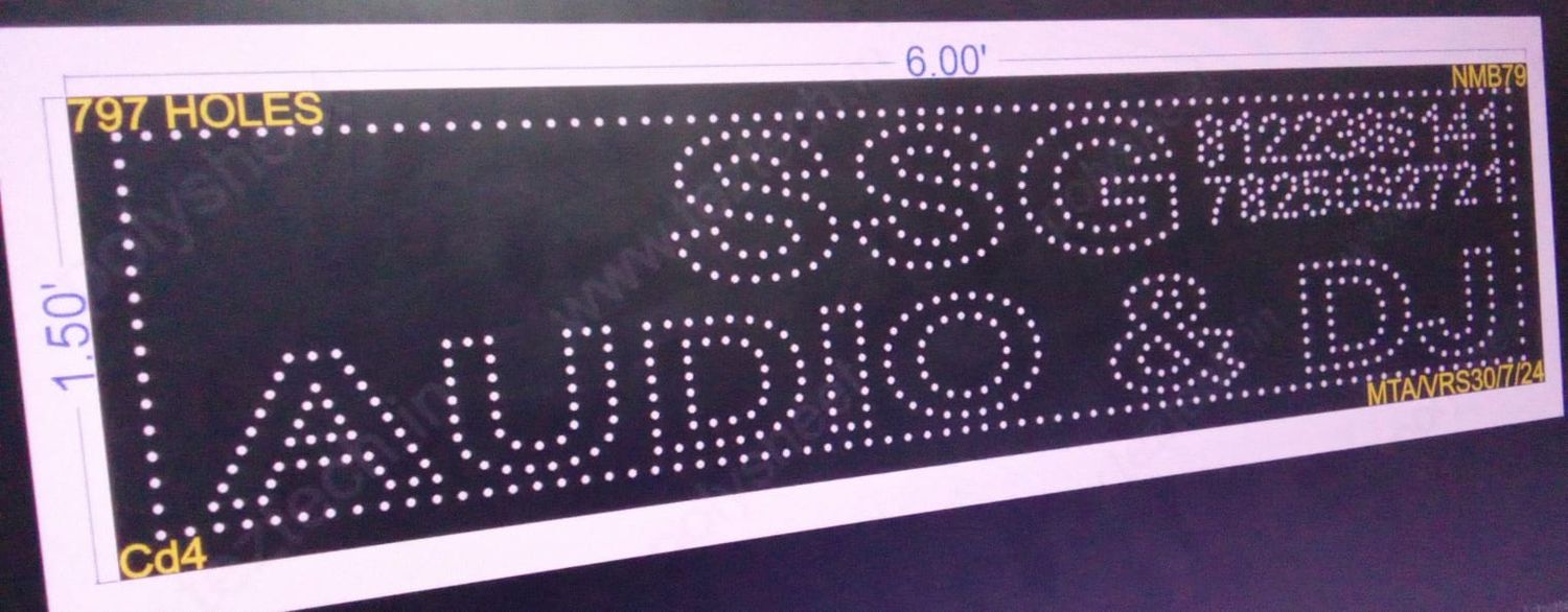 NMB79 NAME BOARD 1.5X6 FEET 797 HOLES
