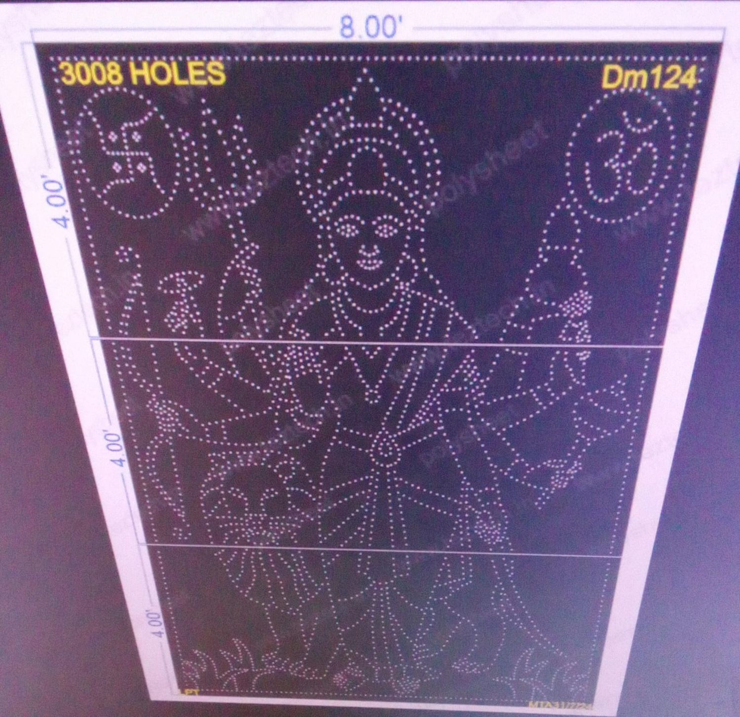 DM124 DEVI MATA 12X8 FEET 3008 HOLES