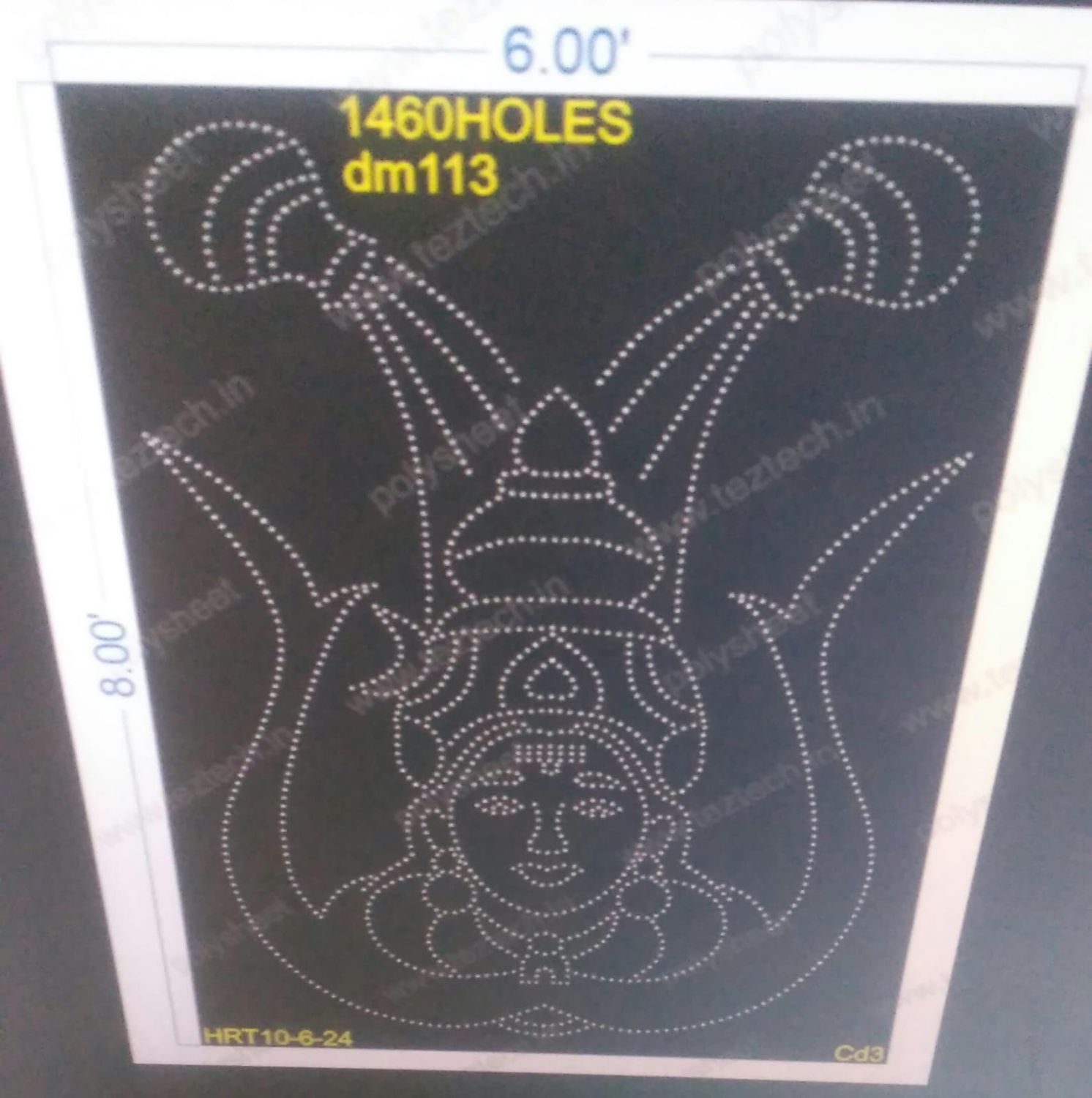DM113 DEVI MATA (2-PARTS) 6x8 FEET 1460 HOLES