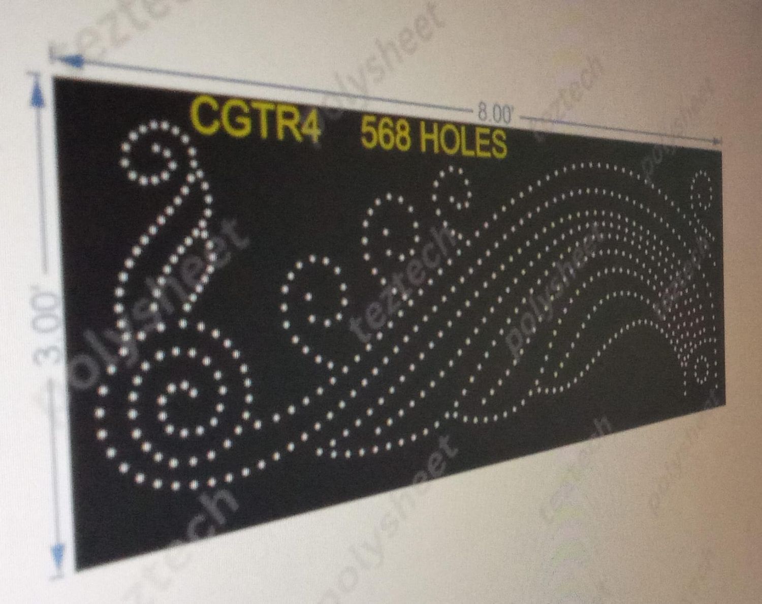 CGTR4 CURVE GATE ROW 1 PART 3X8 FEET 568 HOLES