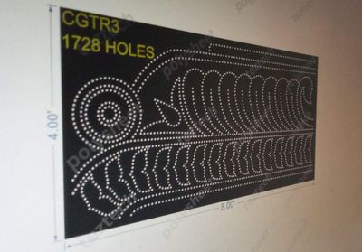 CGTR3  CURVE GATE ROW  4X8 FEET 1728 HOLES