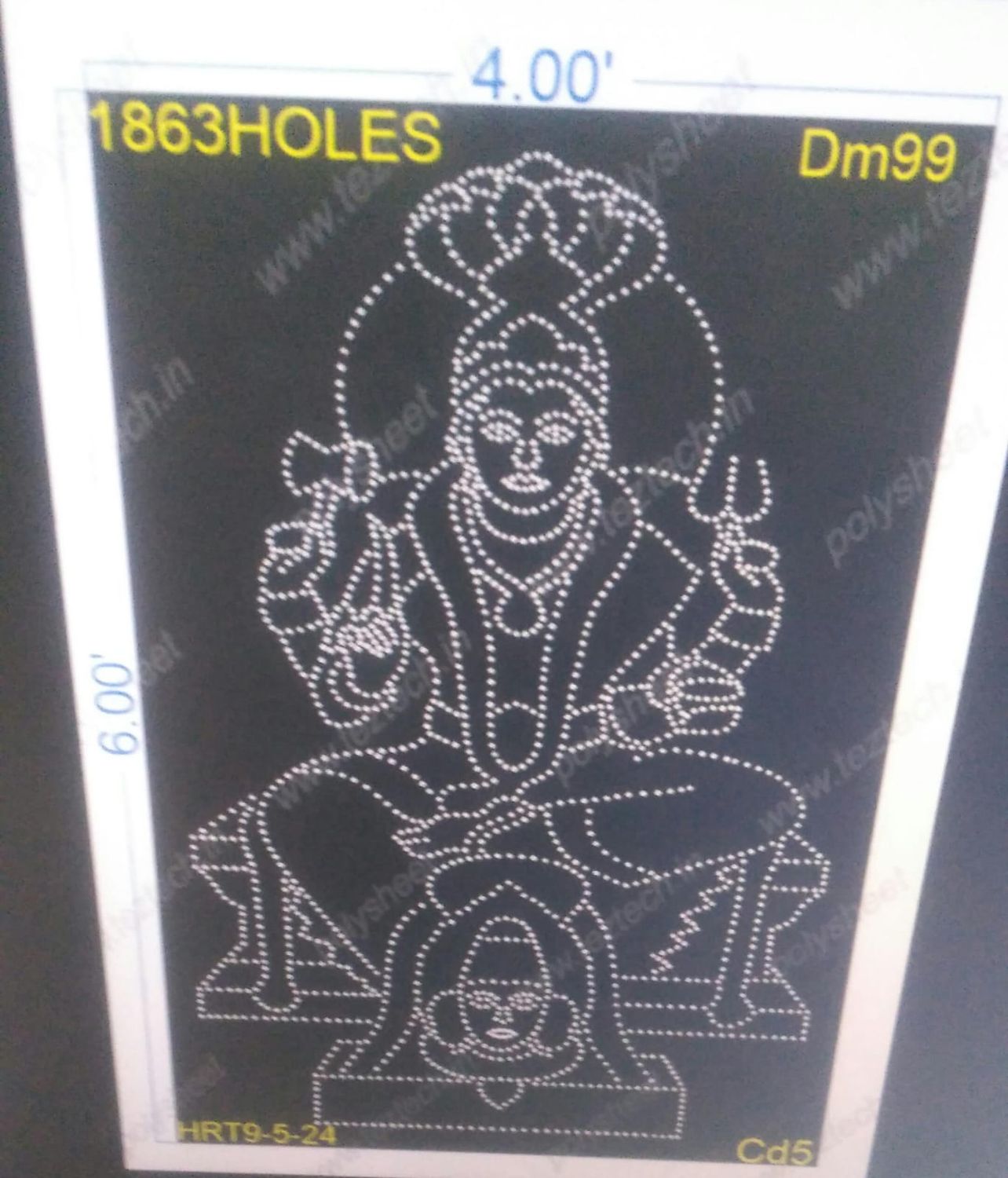 DM98 DEVI MATA 8X10 FEET 2899 HOLES