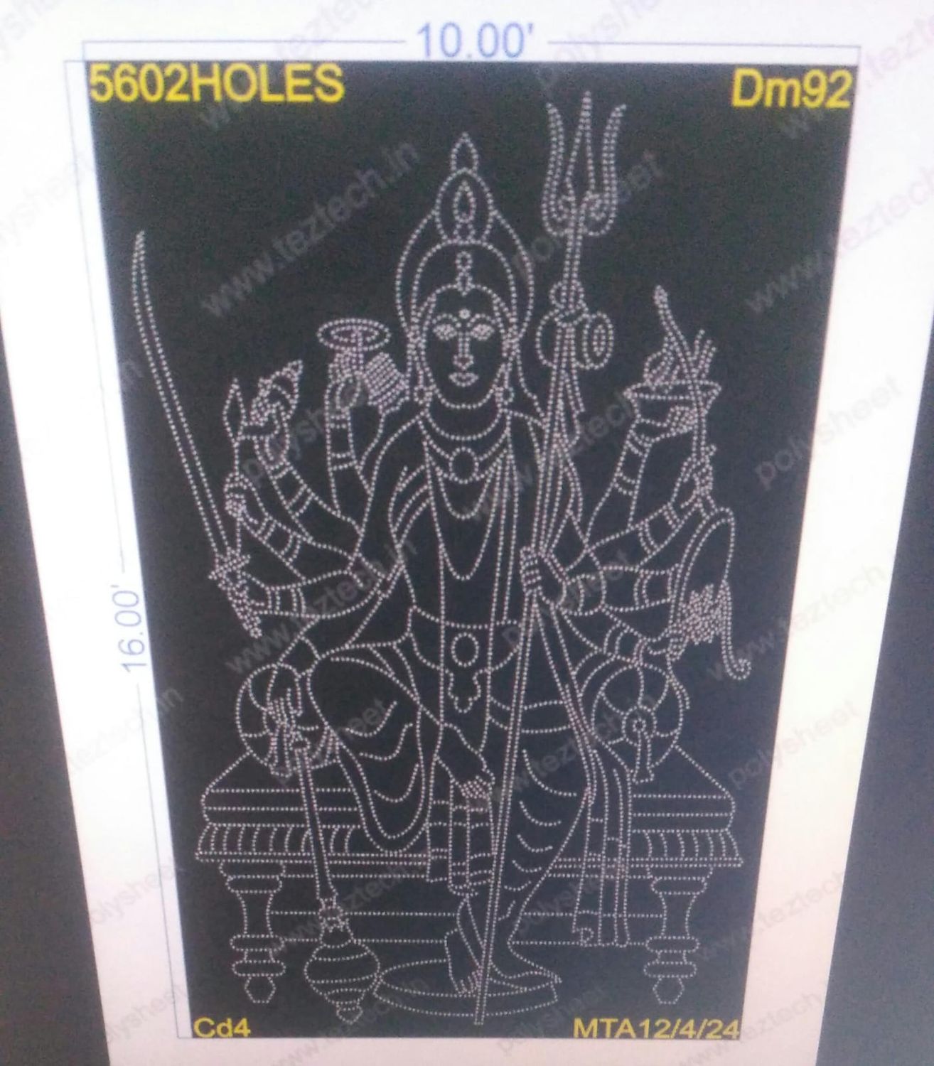 DM92 DEVI MATA 16X10 FEET 5602 HOLES (6 PARTS)