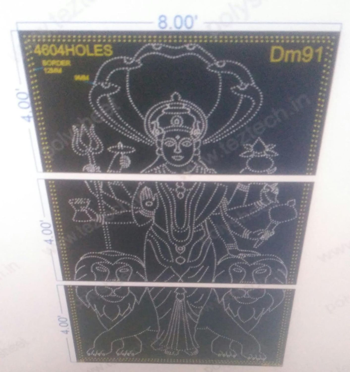 DM91 DEVI MATA 12X8 FEET 4604 HOLES