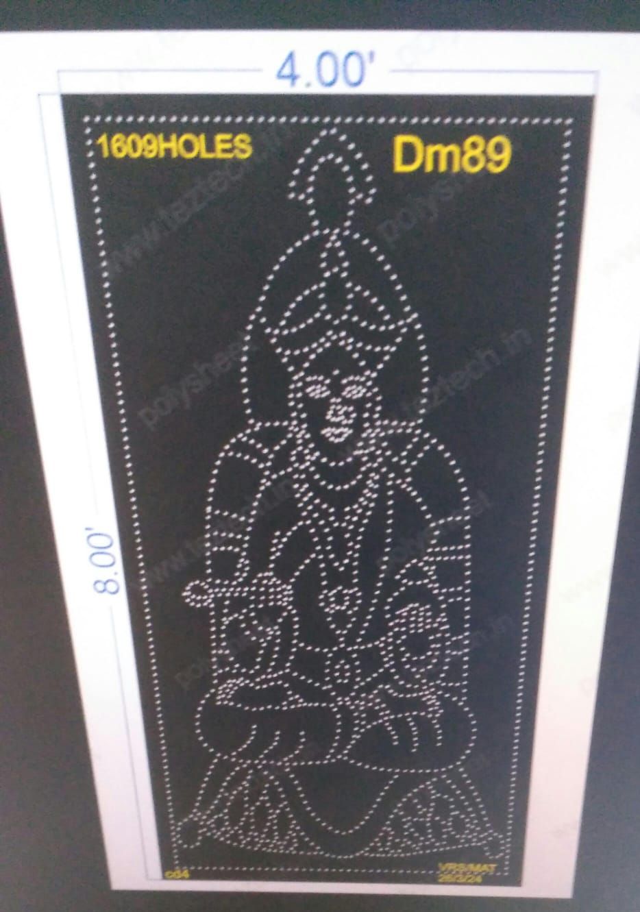 DM89 DEVI MATA  8X4 FEET 1609 HOLES