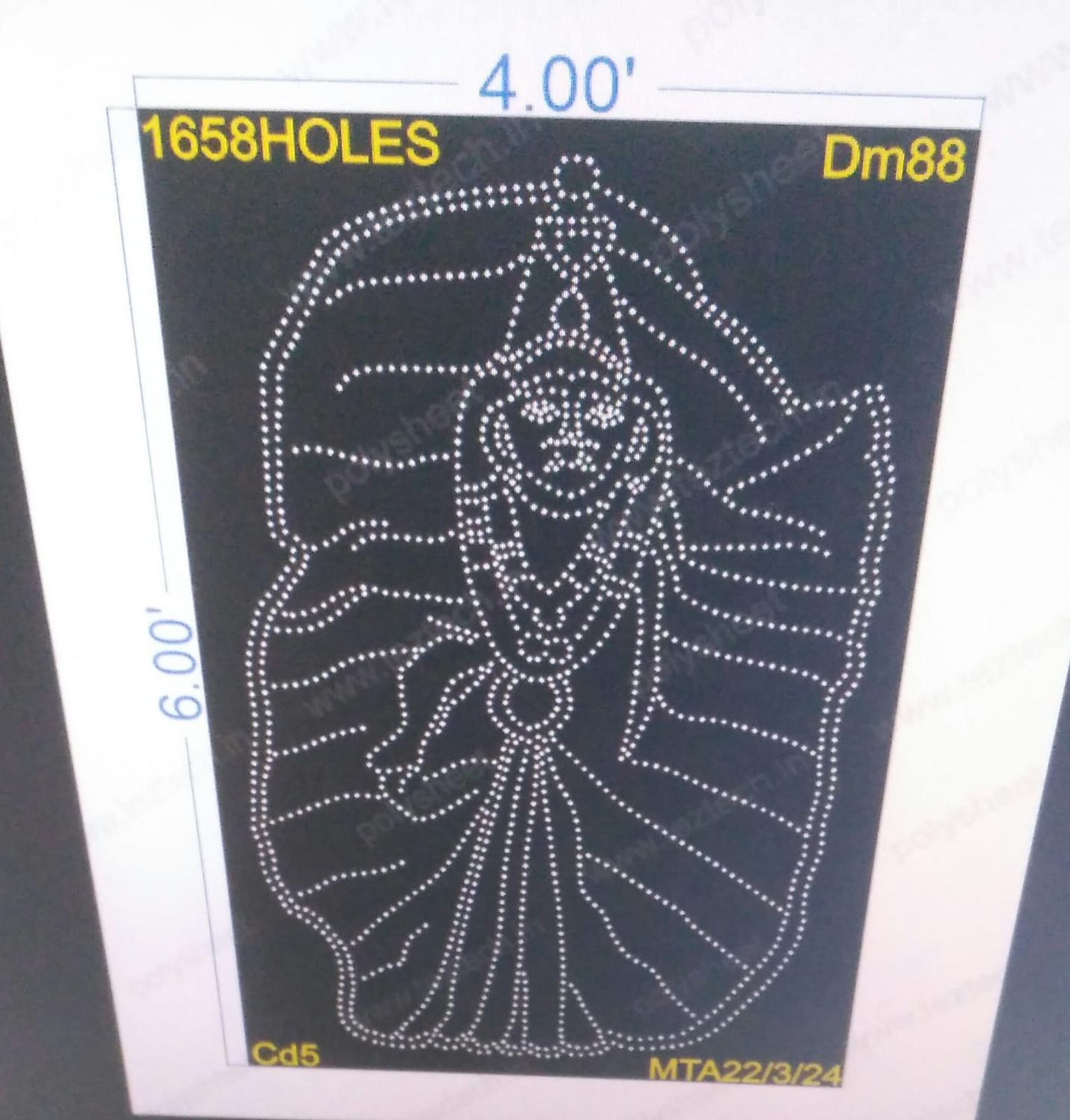 DM88 DURGADEVI 6X4 FEET 1658 HOLES