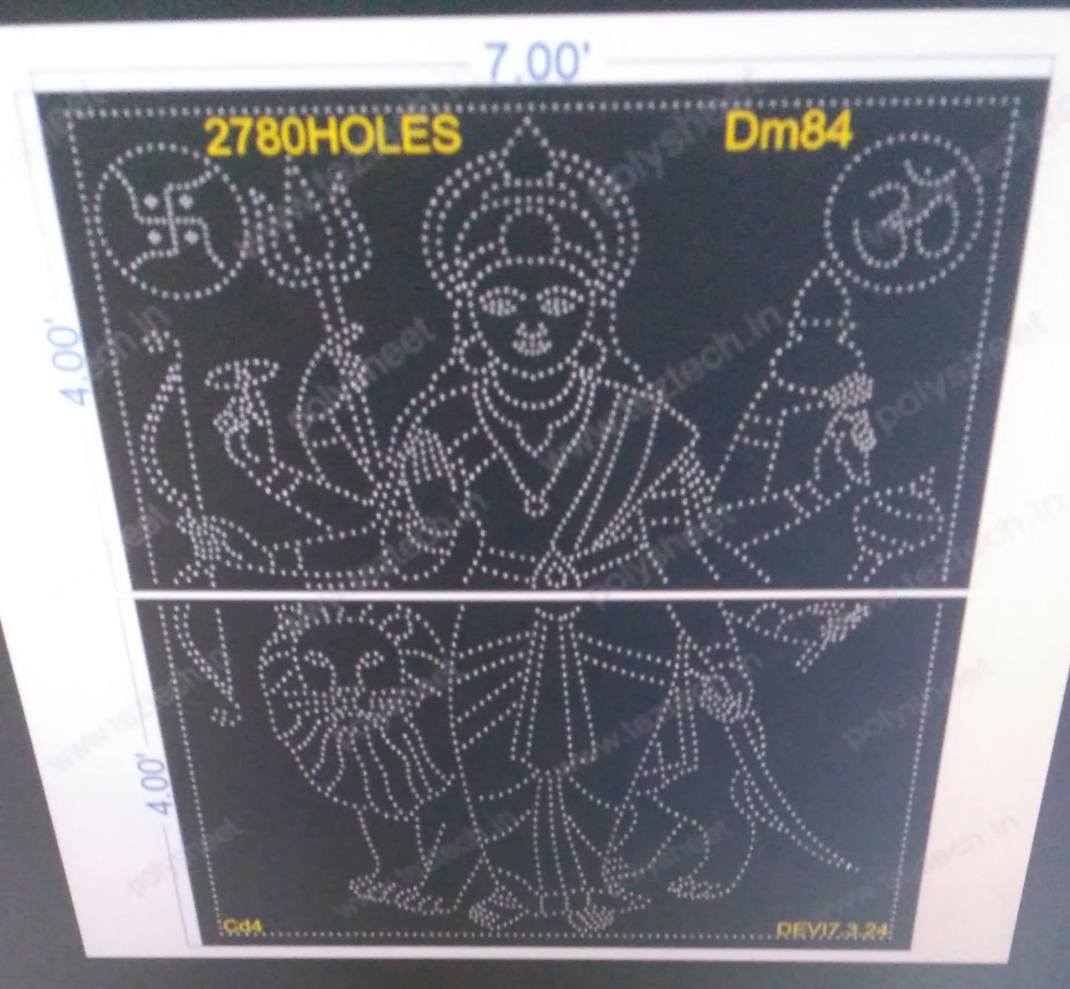 DM84 DEVI MATA 8X7 FEET 2780 HOLES