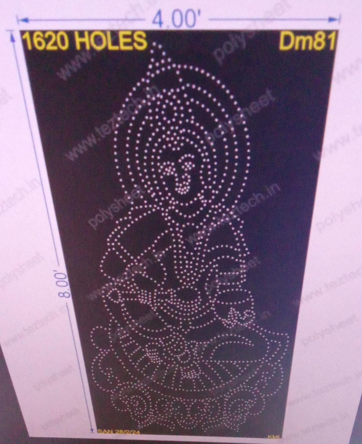 DM81 DEVI MATA Annapoorna devi 8X4 FEET 1620 HOLES