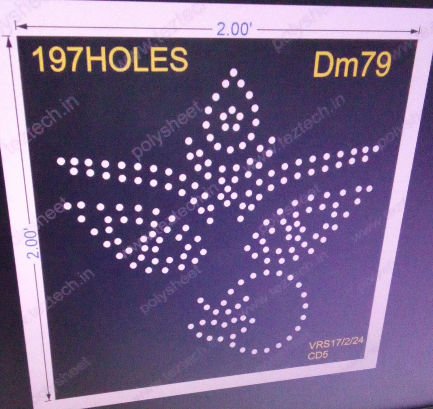 DM79 DEVI MATA 2X2 FEET 197 HOLES