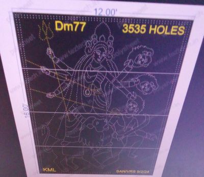 DM77 DURGA MATA 16X12 FEET 3535 HOLES (4 PARTS)