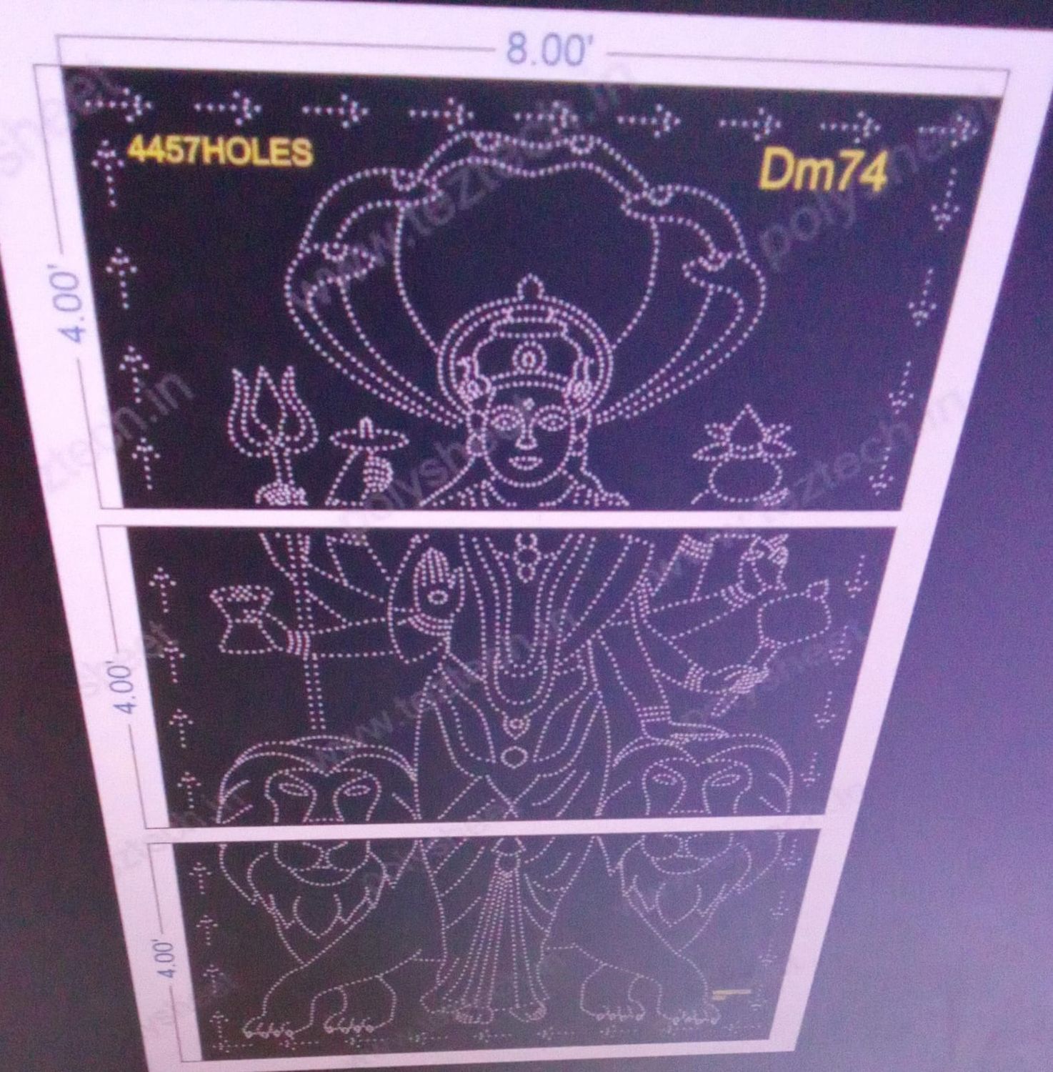 DM74 DEVI MATA 12X8 FEET 4457 HOLES