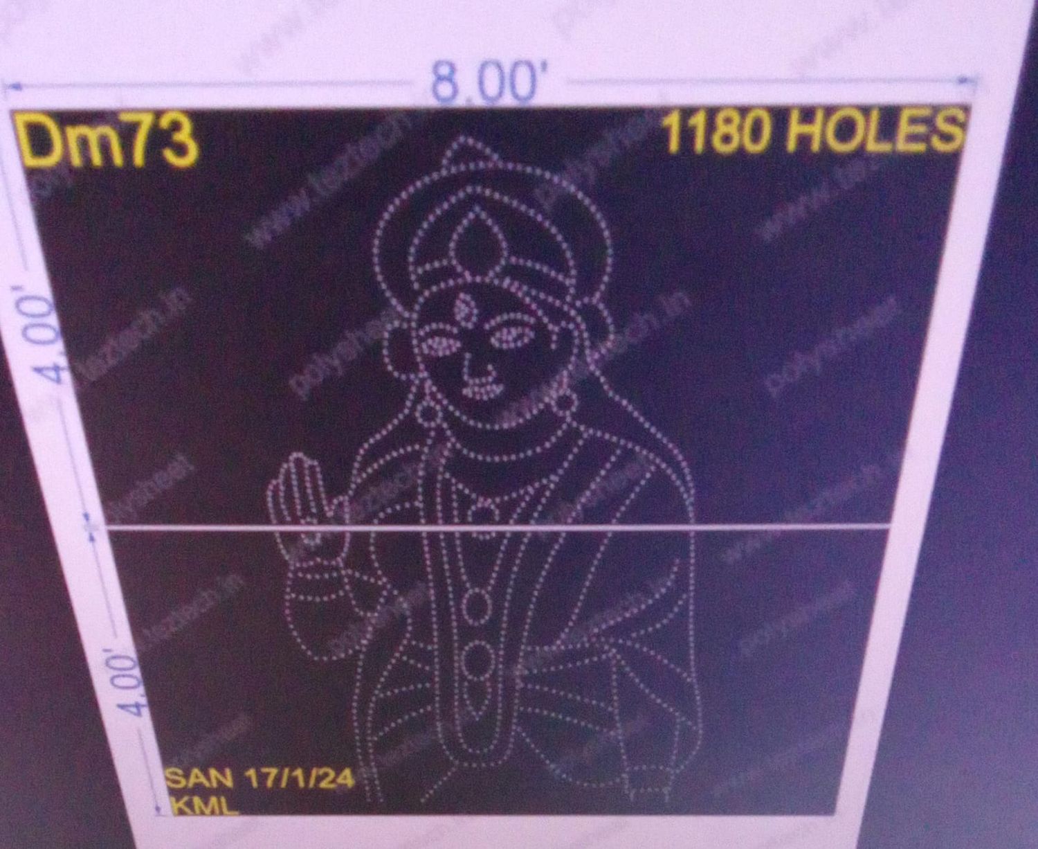 DM73 DEVI MATA 8X8 FEET 1180HOLES (2 PARTS)