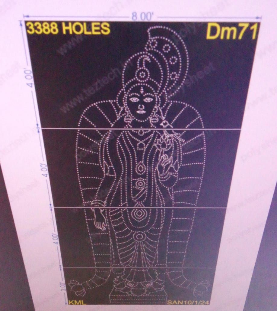 DM71 Andal Thirunakshathram 15X8 FEET 3388HOLES (4PARTS)