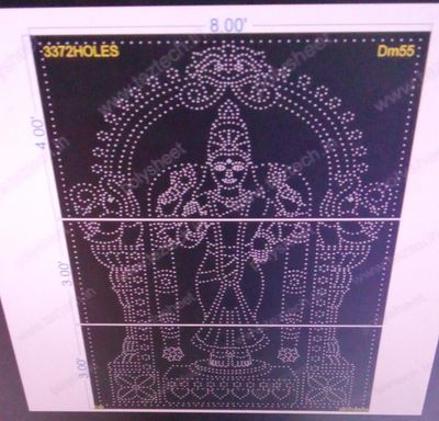 DM55 Meenakshi Amman 8X10FEET 3372HOLES