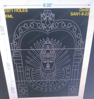 DM50 RENUKA DEVI MATA  8X6FEET 2971HOLES