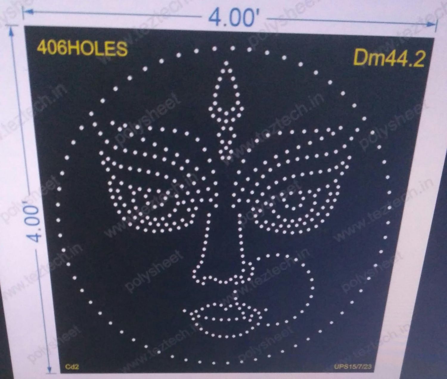 DM44.2 DURGA MATA  4X4 FEET 406HOLES