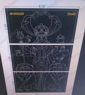 DM42 DURGA MATA  8X12 FEET 4613 HOLES 3 PARTS
