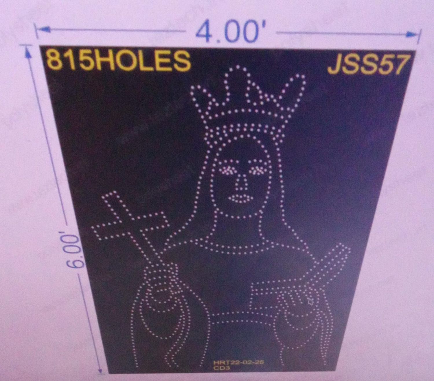 JSS57 JESUS 1 PART 6X4 FEET 815 HOLES