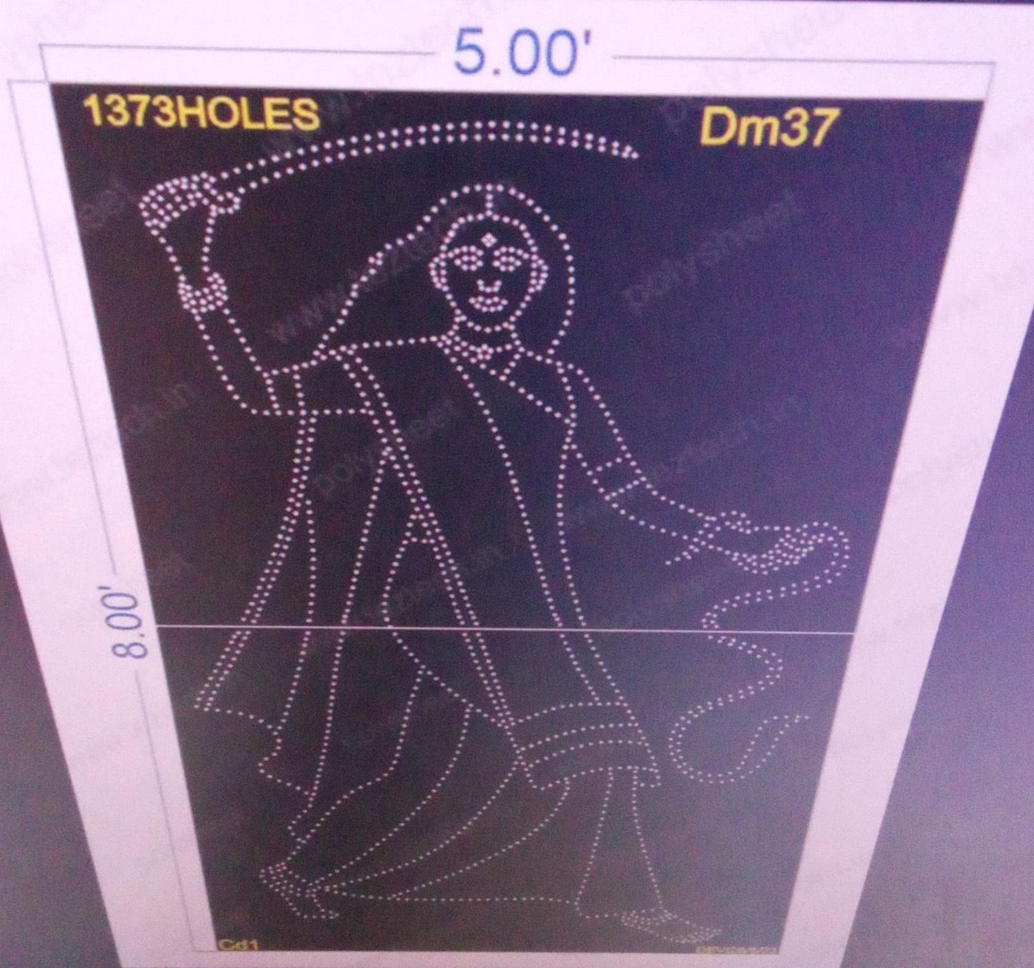 DM37 MOGAL MATA  8X5FEET 1373HOLES