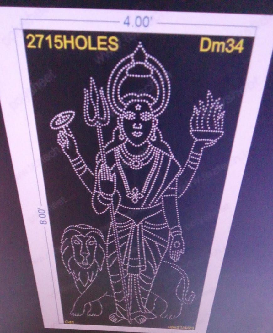 DM34 DURGA MATA 8X4FEET 3037HOLES