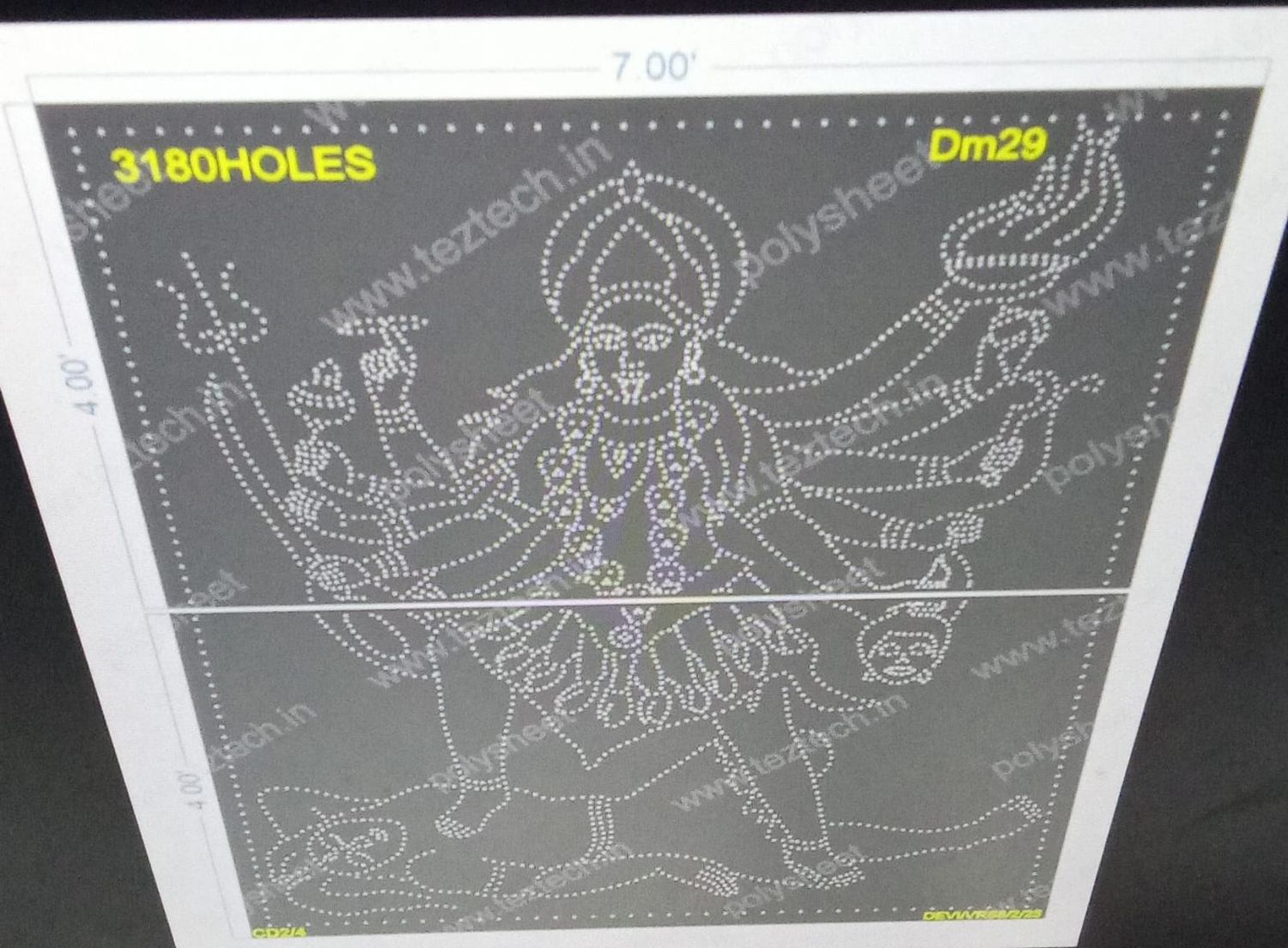 DM29 KALI MATA  8X7FEET 3180HOLES 2PARTS
