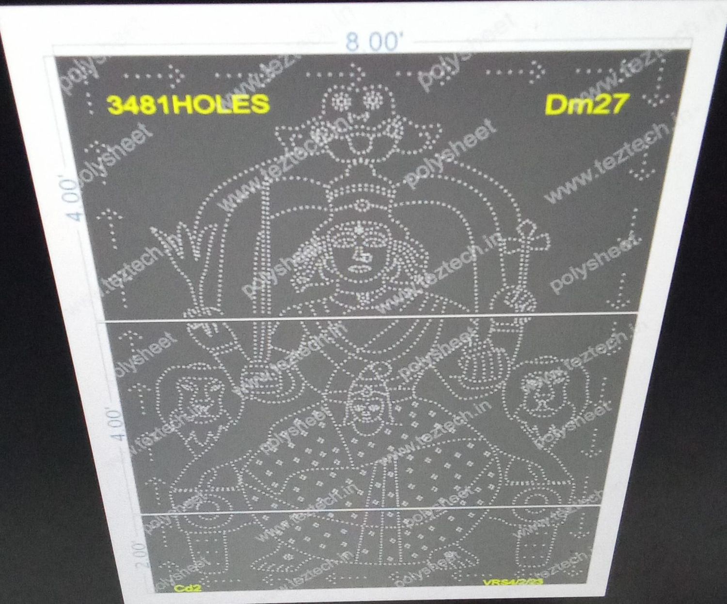 DM27 Gangamma ji 10X8 FEET 3481 HOLES 3PARTS