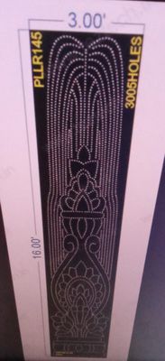 PLLR145 PILLAR 1 PART  16X3  FEET 3005 HOLES