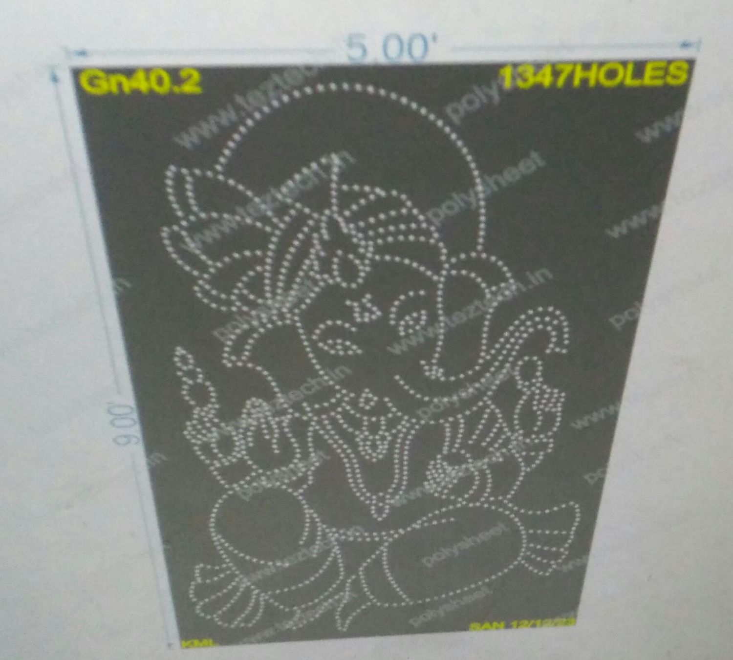 GN40.2 GANESHJI 5X9FEET 1347HOLES (3 PARTS)
