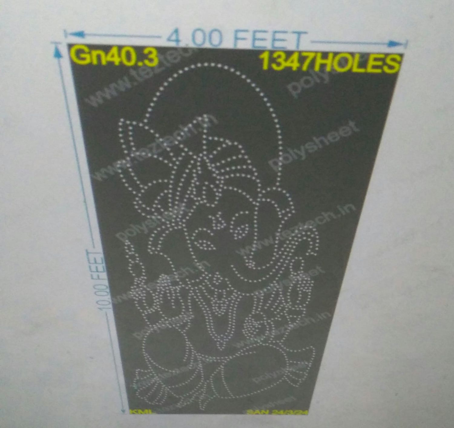 GN40.3 GANESHJI 4X10FEET 1347HOLES
