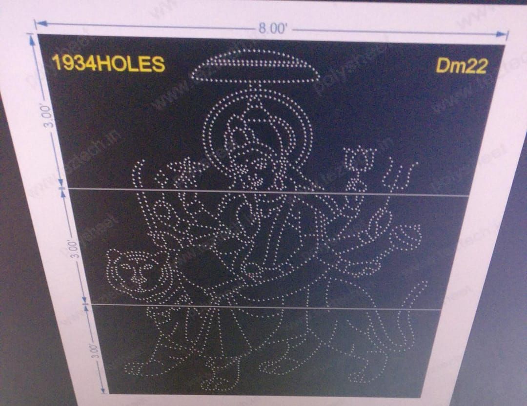 DM22  DEVI MATA 8x9 FEET 1934HOLES