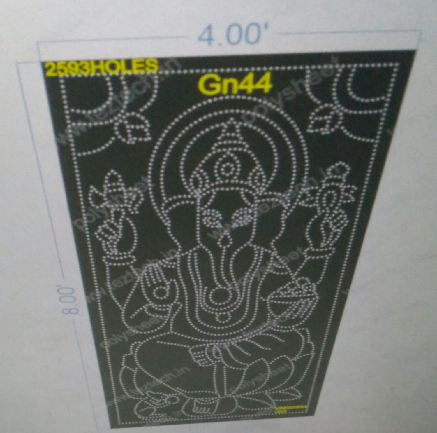 GN44 GANESHJI 8X4 FEET 2593 HOLES