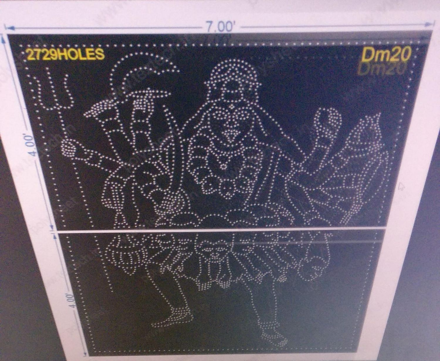 DM20 KALI MATA 8X7 FEET 2729 HOLES