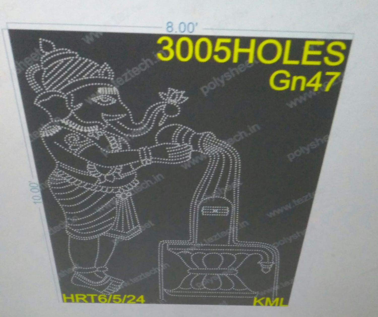GN47 GANESHJI 10X8 FEET 3005 HOLES