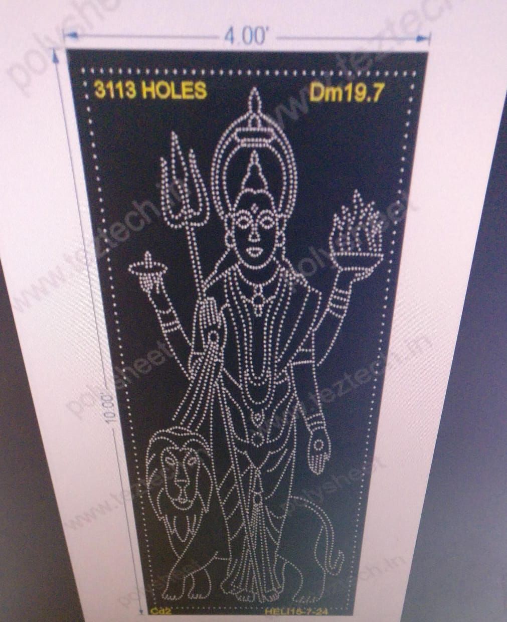 DM19.7 DEVI MATA 10X4 FEET 3113 HOLES
