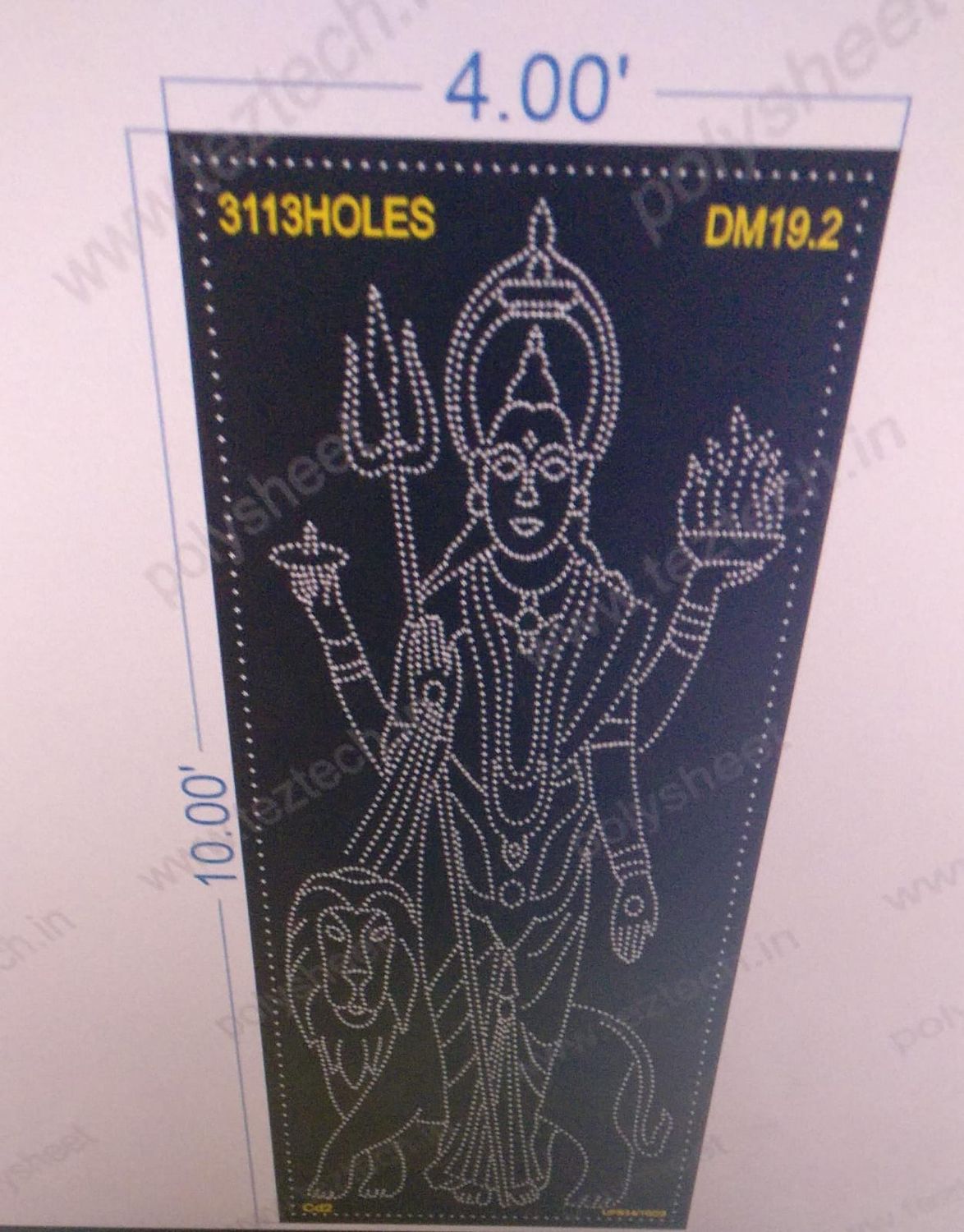 DM19.2 DURGA MATA 10X4 FEET 3113 HOLES