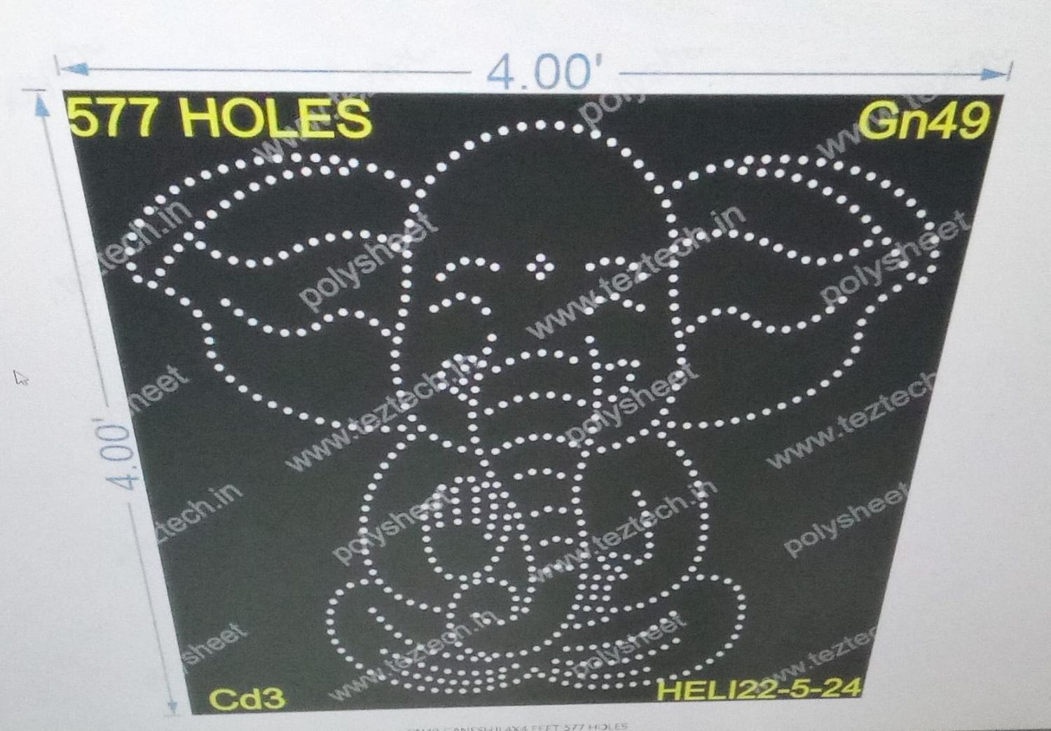 GN49 GANESHJI 4X4 FEET 577 HOLES