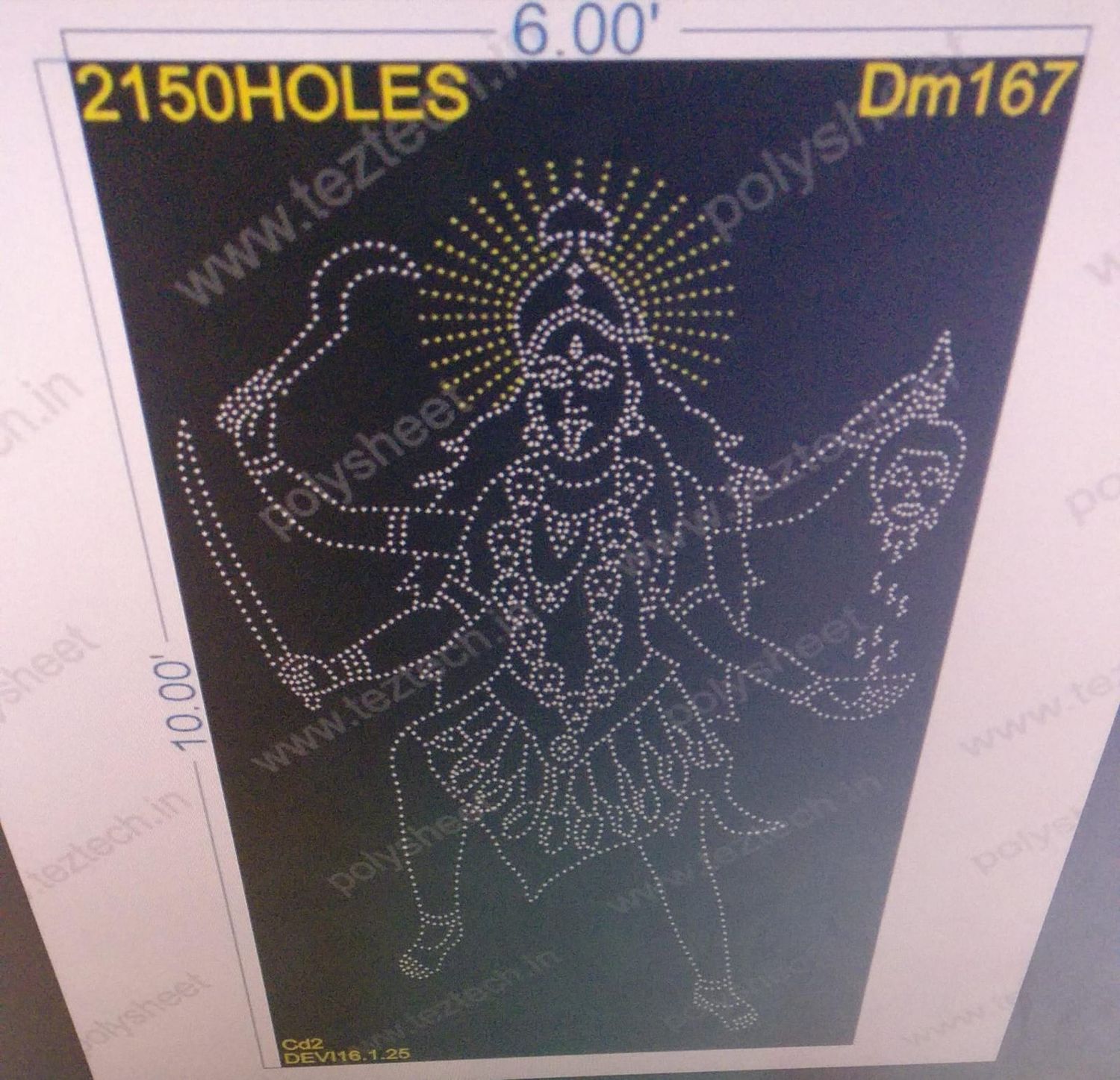 DM167 KALI MATA 3 PARTS 10X6 FEET 2150 HOLES