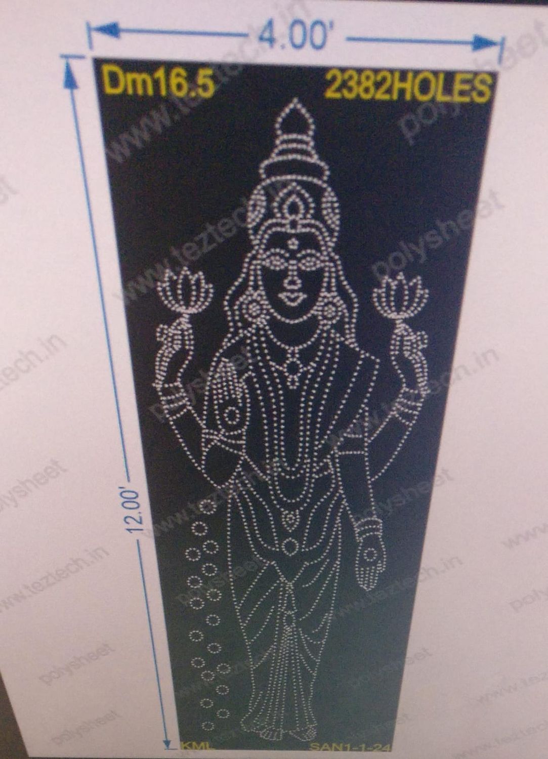 DM16.5 LAXMI MATA 12X4 FEET 2382 HOLES