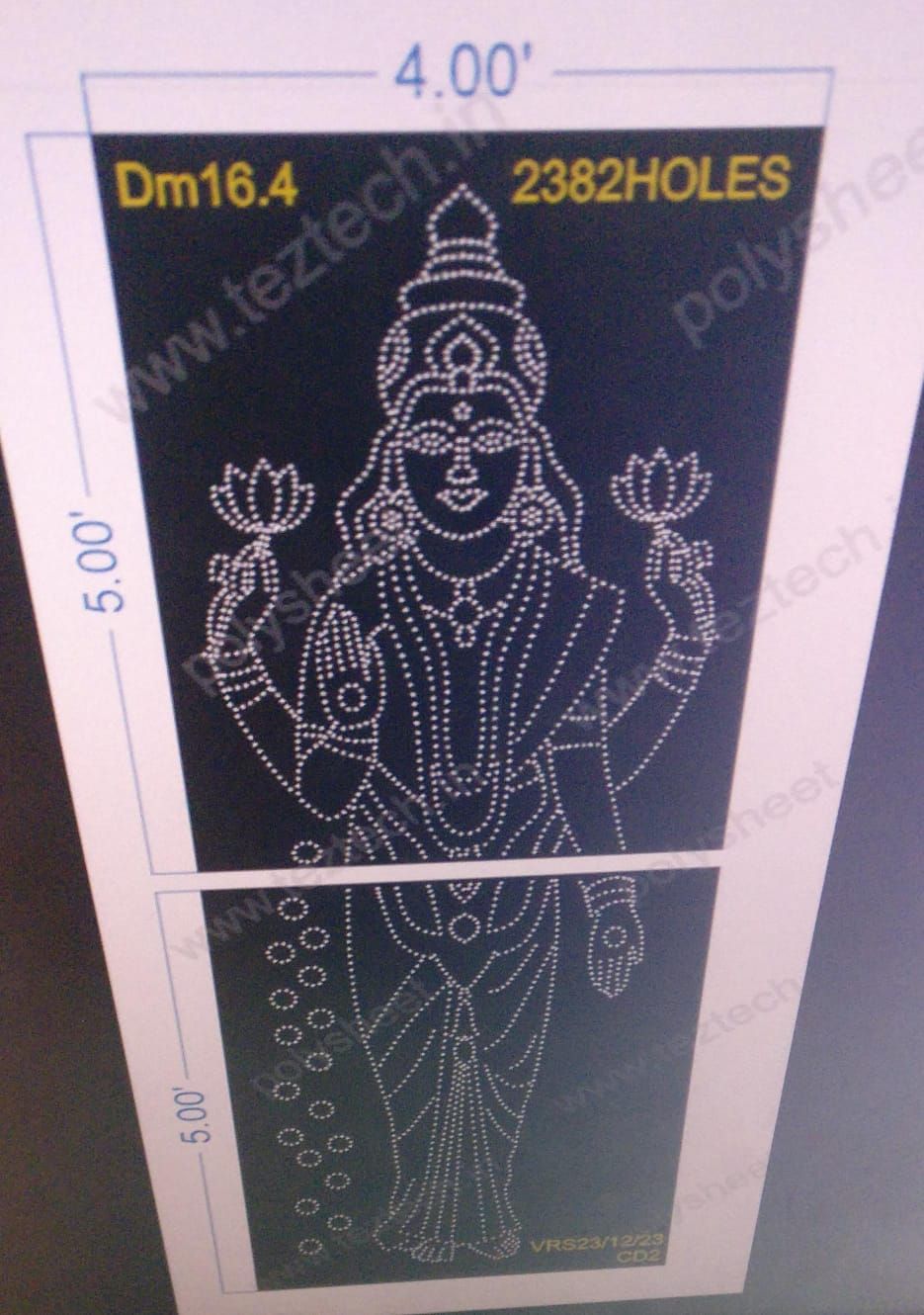 DM16.4 LAXMI MATA 10X4 FEET 2382 HOLES 2 PARTS