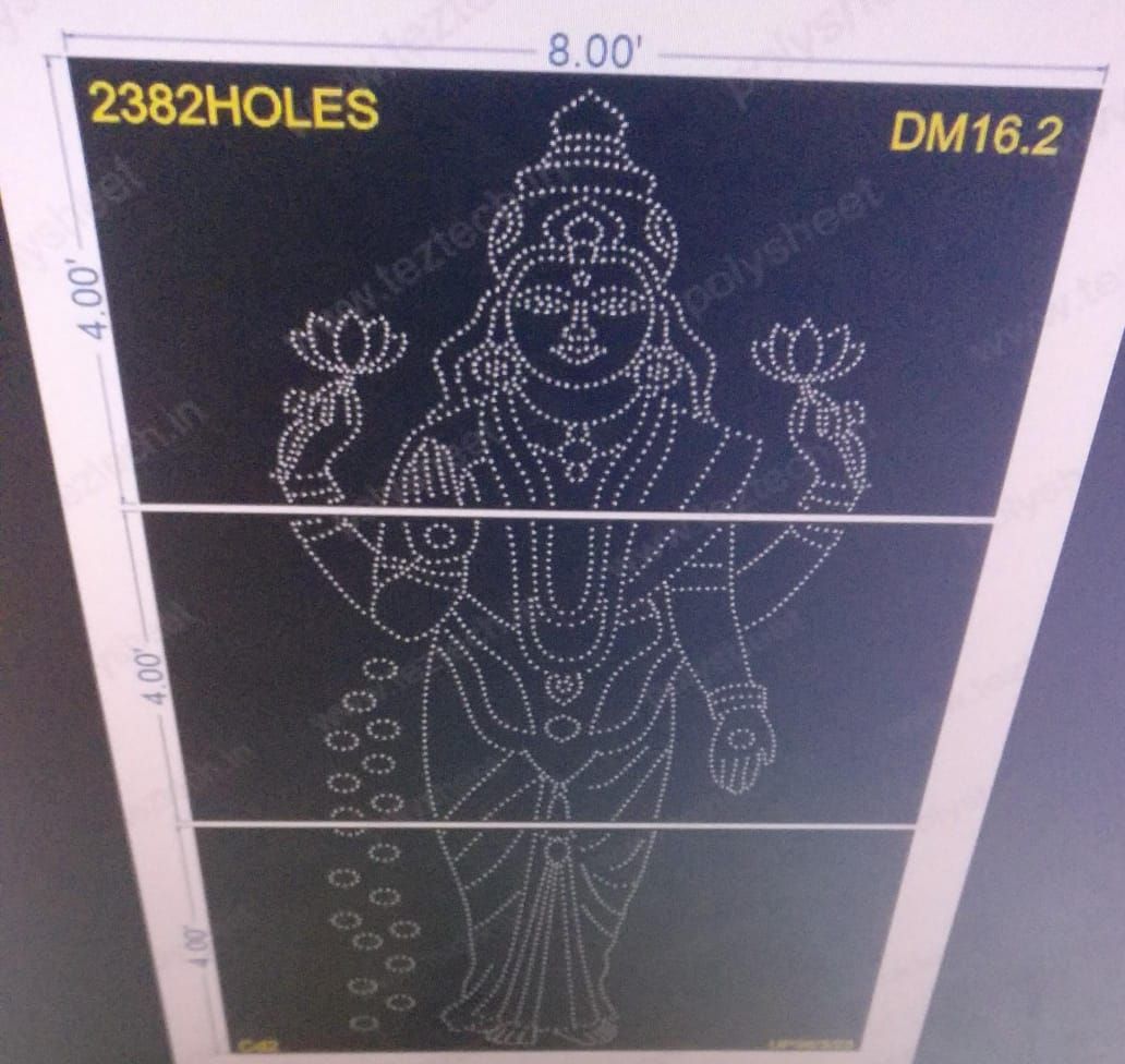 DM16.2 LAXMI MATA 12X8 FEET 2382 HOLES 3 PARTS