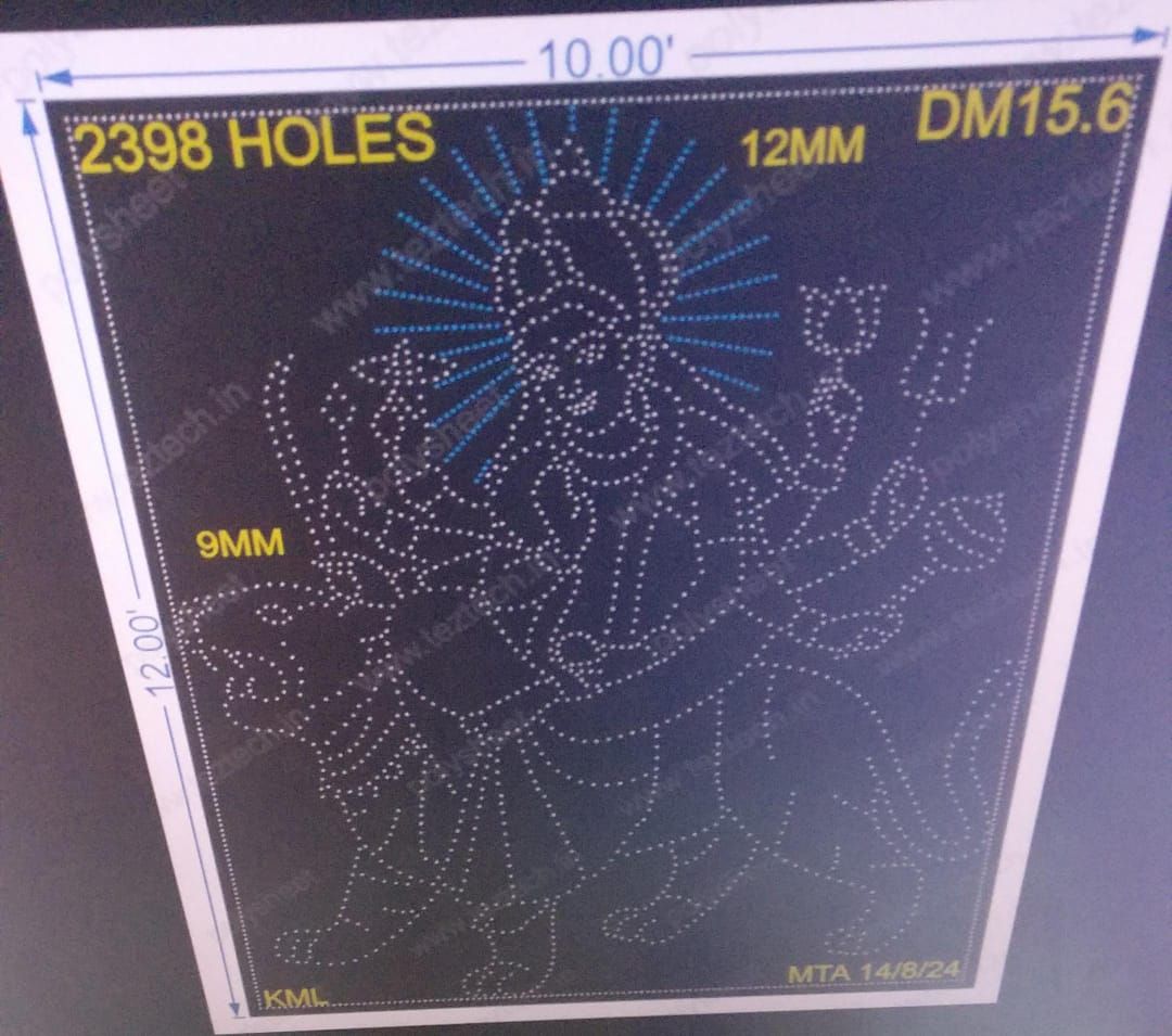 DM15.6 DEVI MATA 12X10 FEET 2398 HOLES (3PARTS)