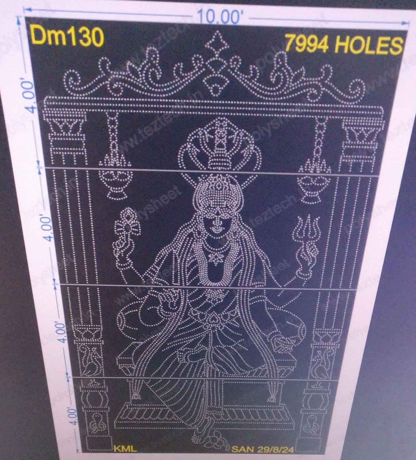 DM130 DEVI MATA 16X10 FEET 7994 HOLES (4 PARTS)
